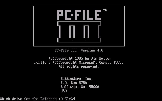 PC-File III v4 - Splash